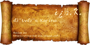 Ötvös Karina névjegykártya